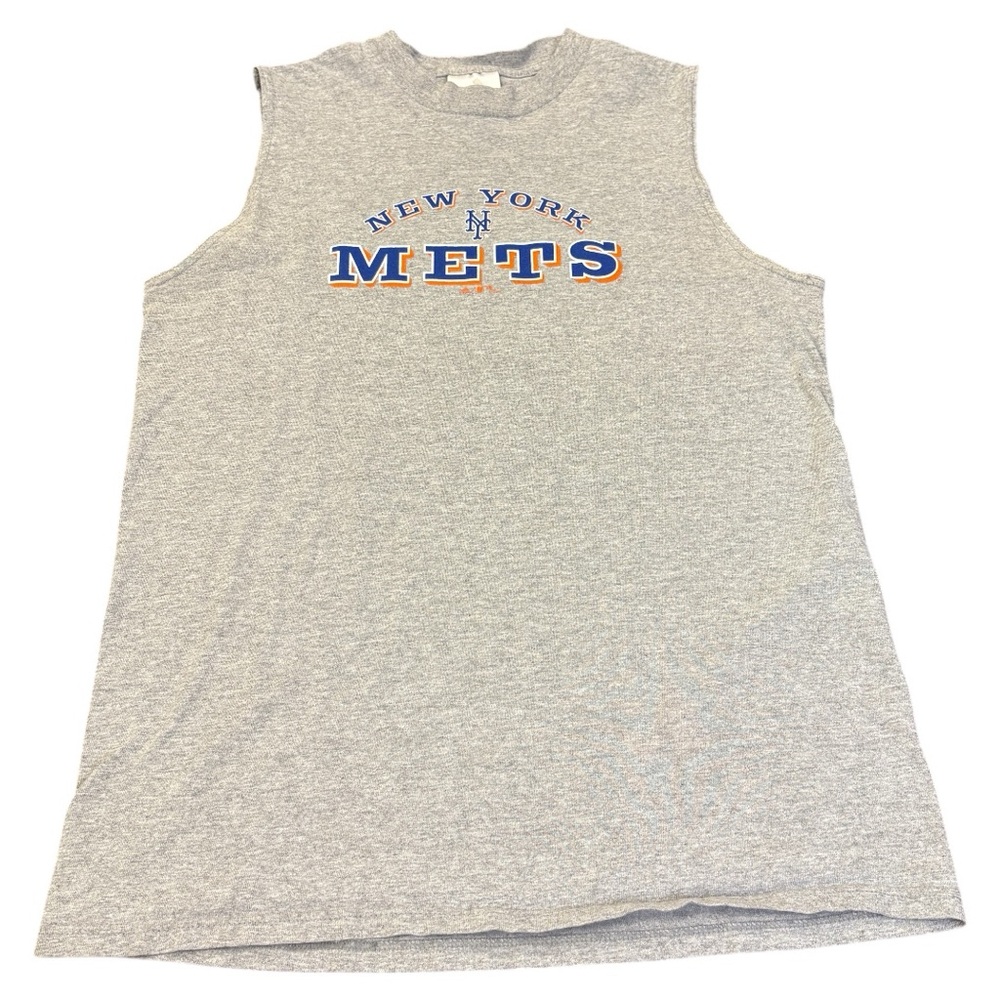 Adidas Mets Shirt Top Sleeveless Muscle Tank Tee Small New York Gray